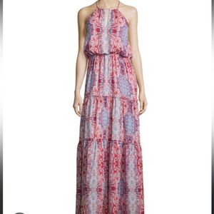 NWT Parker Tudor Tiered Maxi Dress in Marmari Print